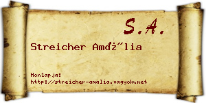 Streicher Amália névjegykártya
